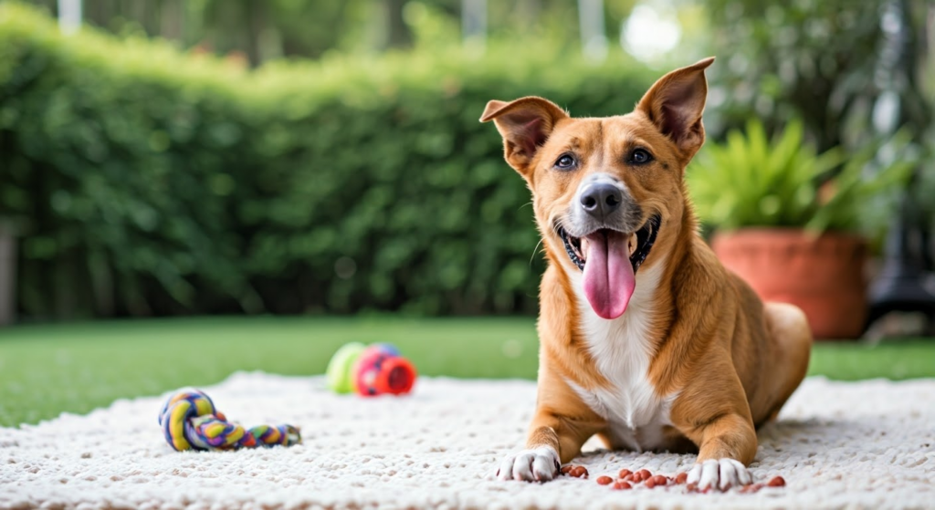 dog sitting down