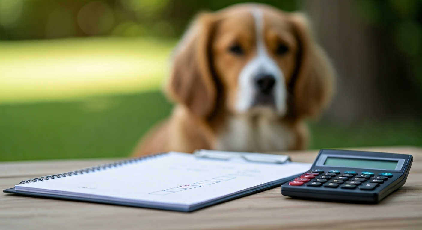 Checklist and calculator for dog costs
