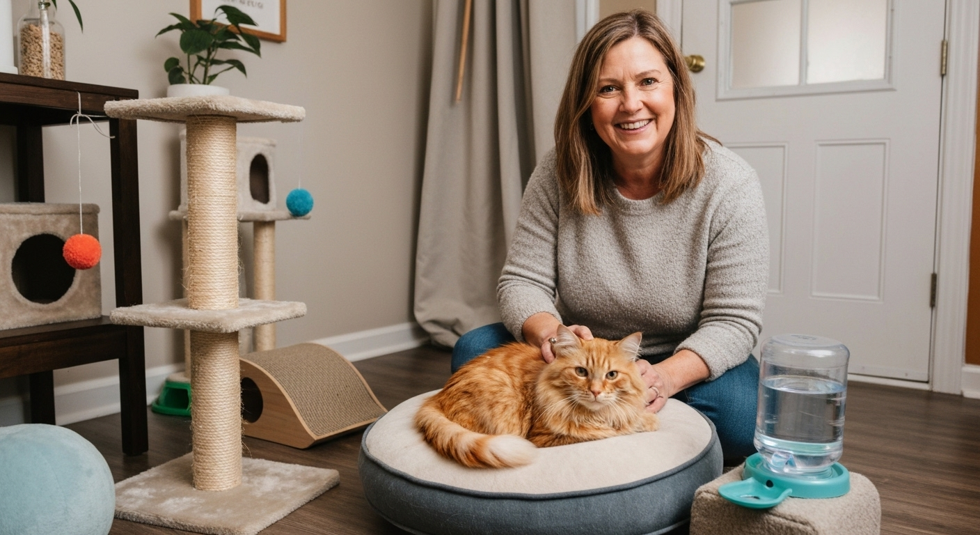 Professional cat sitter in Charlotte home